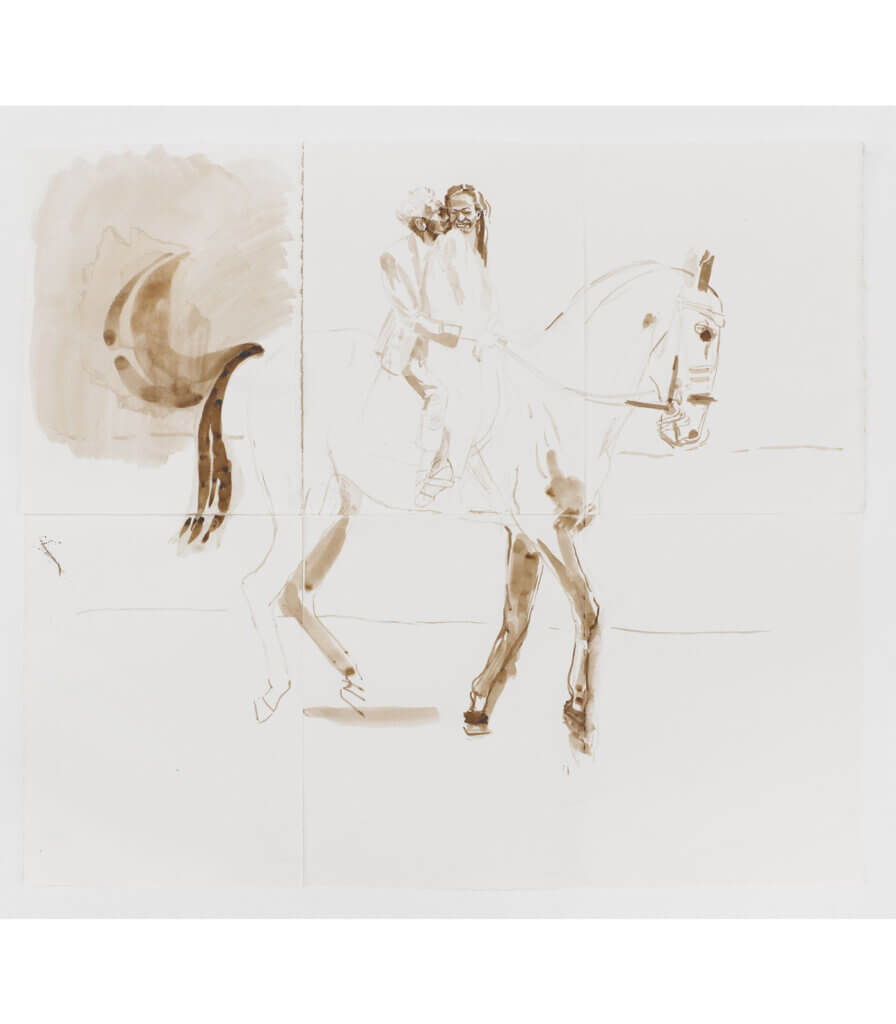 Romantic moment on a horse (study)