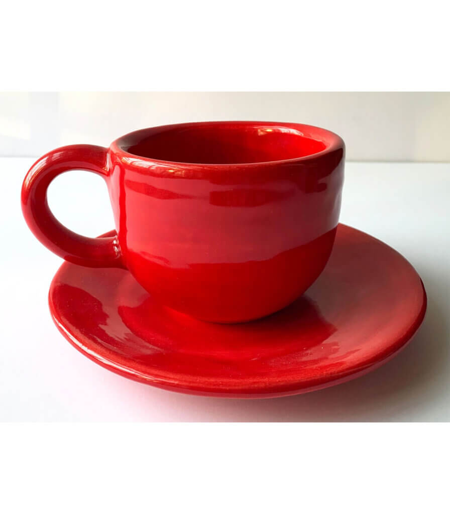 Red Cup and Saucer [B]