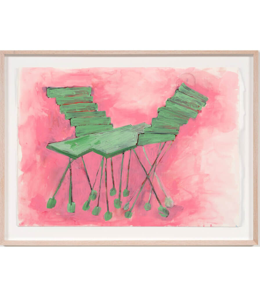 untitled: atticstaircase, green, 2; 2019/2020