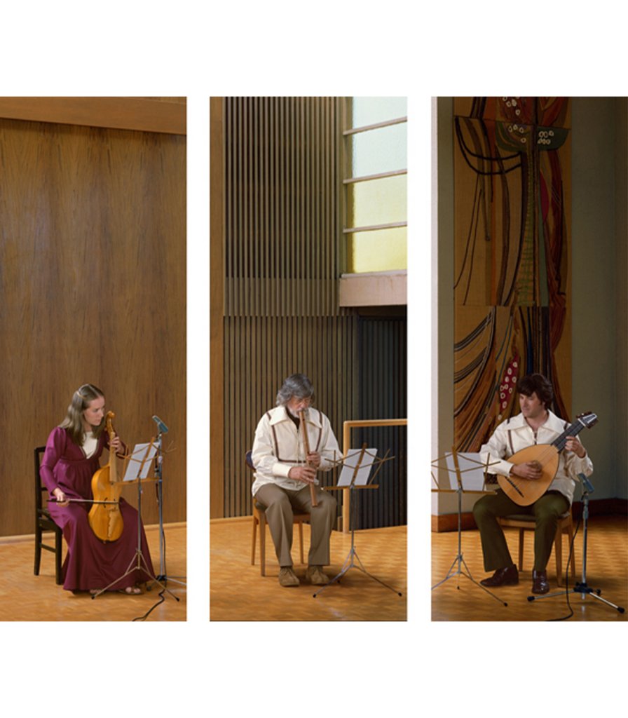 3 Musicians (Members of the Early Music Group ‘‘Renaissance Fare’’ performing Matteo of Perugia’s ‘Le Greygnour Bien’ at the Unitarian Church of Vancouver, Late September, 1977)