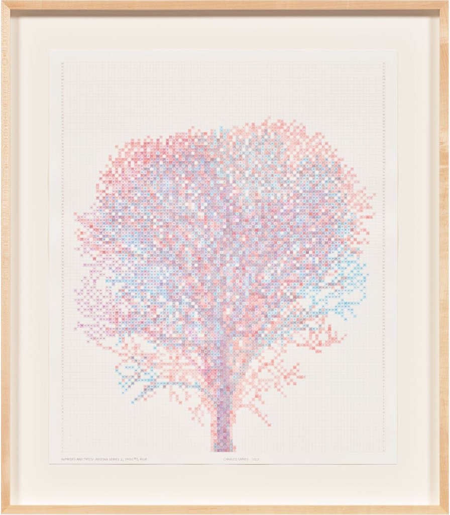 Numbers and Trees: Arizona Series 2, Tree #3, Blue